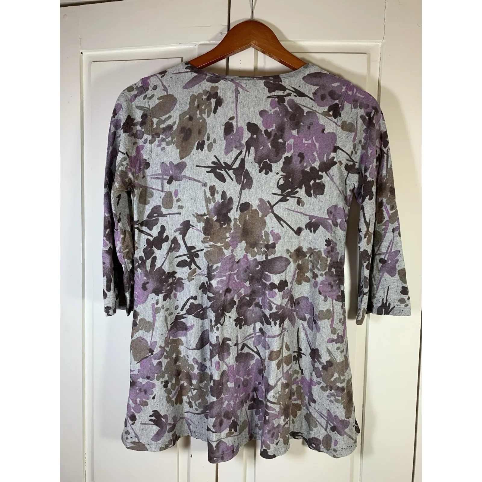 J Jill Sweater Womens‎ Small Floral Silk Cashmere Blend Soft Lightweight Classic - Image 3