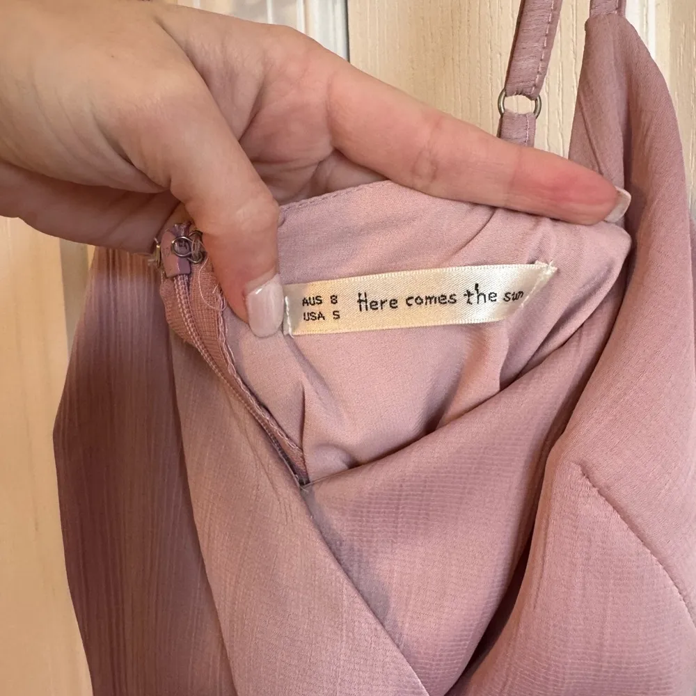 Boutique mini wrap satin dress Purple - Image 3