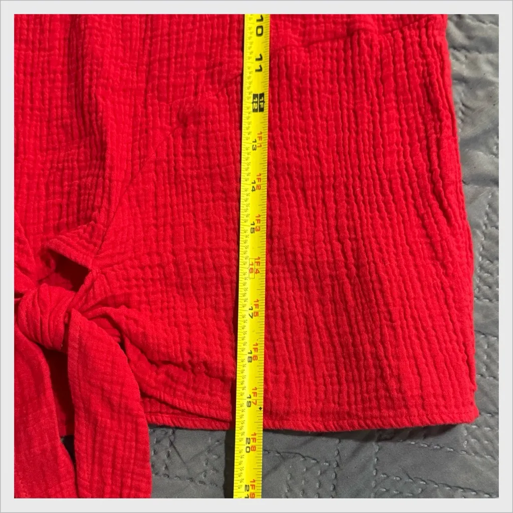 ✨Molly Bracken Vibrant Red Tie-Front Tank Top Size Medium - Image 5