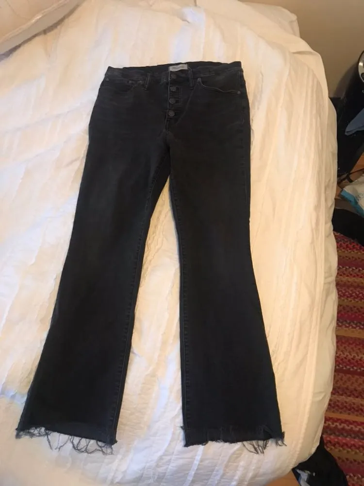 Madewell Black Distressed Demi Boot Jeans - Image 4