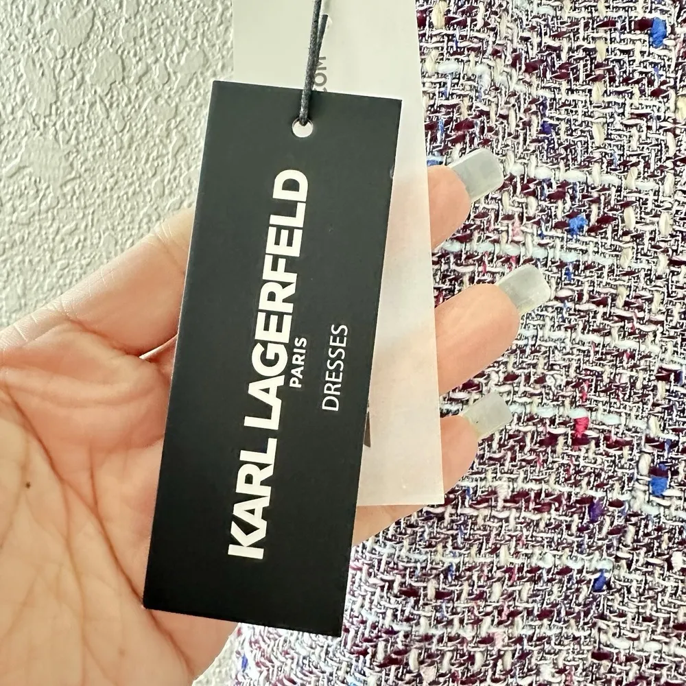 Karl Lagerfeld Paris Womens Tweed Double Breasted Dress Size 10 NWT Quiet Luxury - Image 10