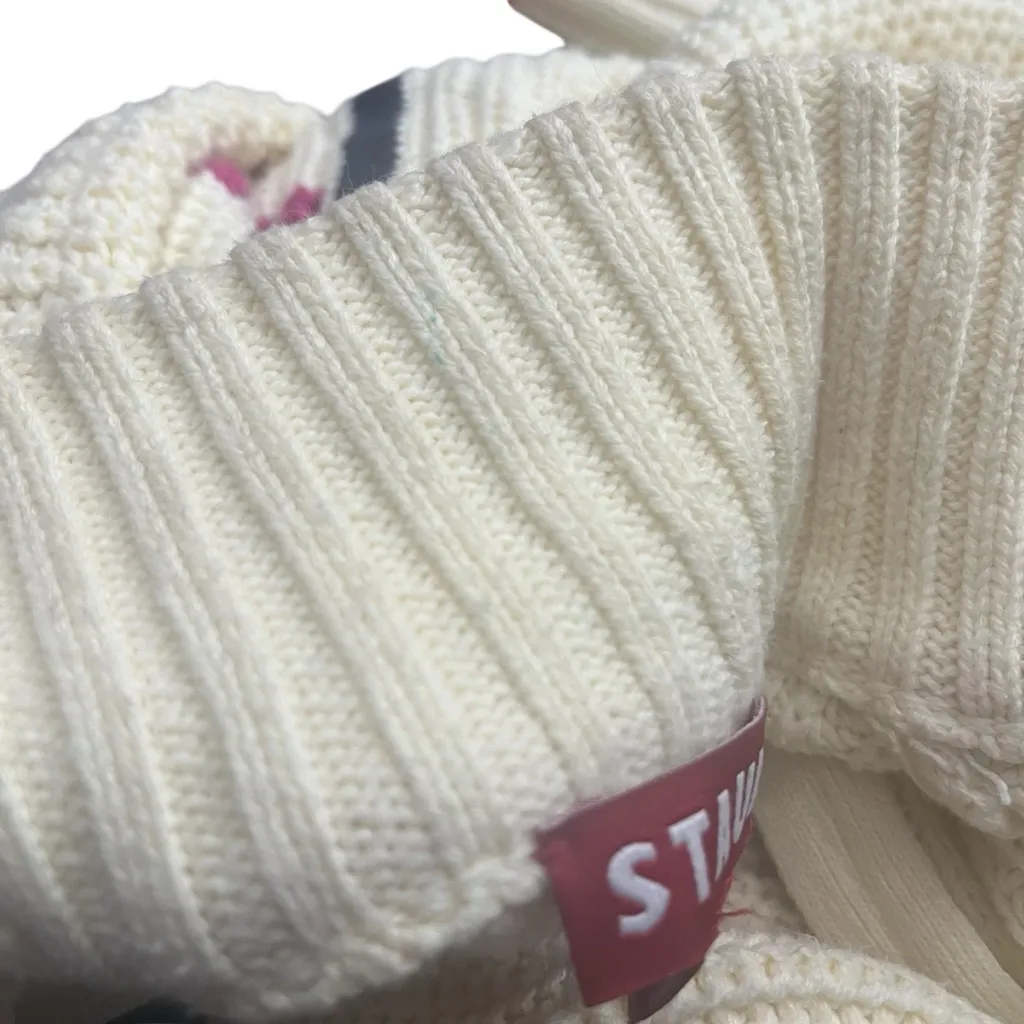 Staud Hampton Sweater Women’s XS Striped Zip Oversized Preppy Cozy Pullover - Image 10