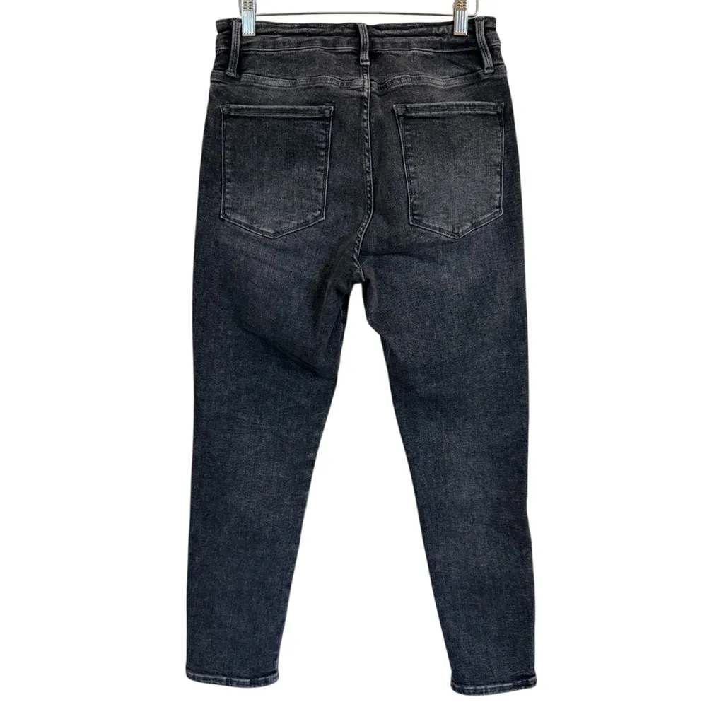 NWT Frame Le One Skinny Crop Jeans In Hughes Black Mid Rise Size 2 (29-34) - Image 6