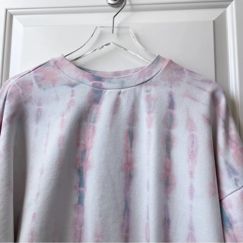 Old Navy Pastel Tie Dye Cropped Sweatshirt Large - Image 3