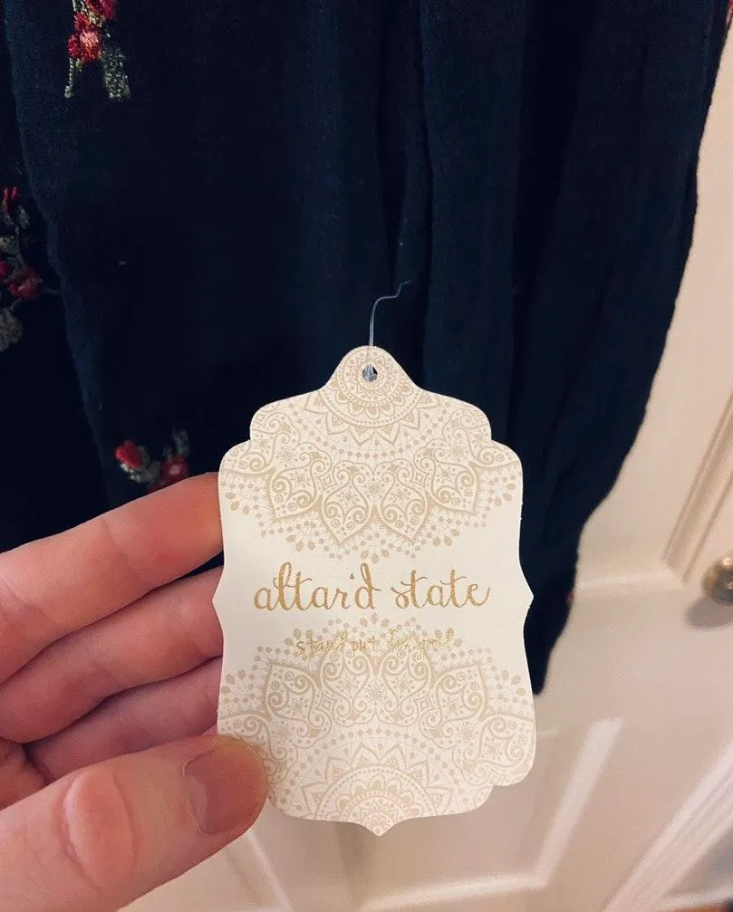 Altar’d state off the shoulder Linen embroidered blouse - Image 6