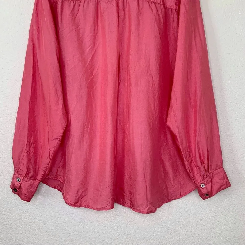 Garnet Hill 100% Silk Women’s Button Down Shirt - Image 7