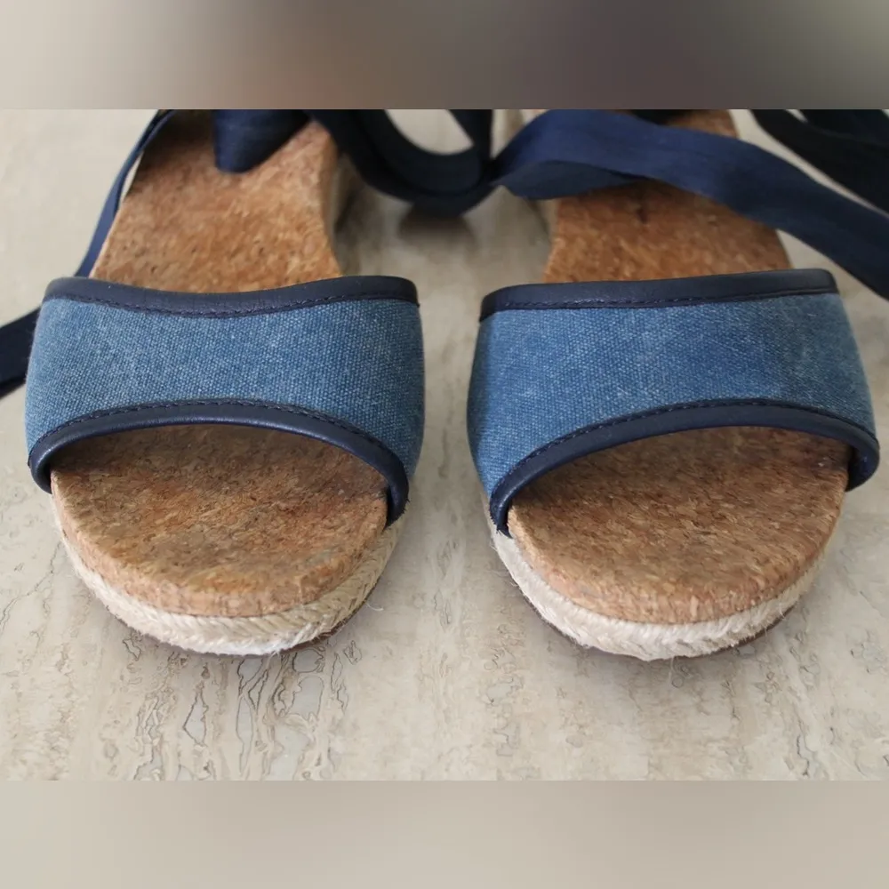 UGG Blue Denim  Espadrilles Size 8 - Image 3