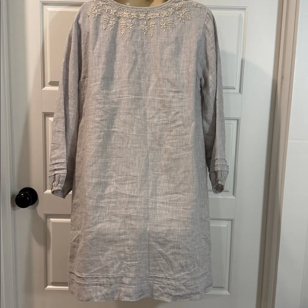 Roller Rabbit “Sora” Grey Linen Dress XS - Image 7