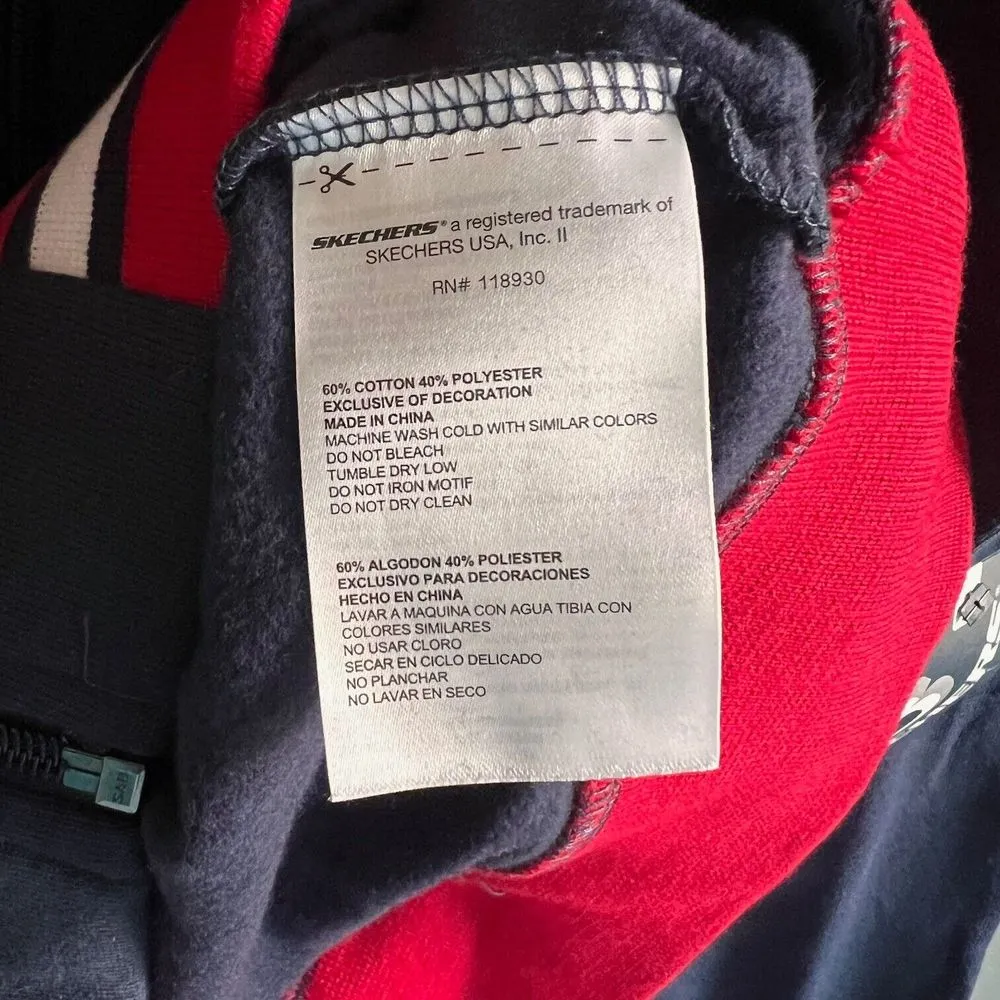 Skechers Mens Varsity Track Jacket Full Zip‎ Pockets Navy Blue Size Medium NWT - Image 9