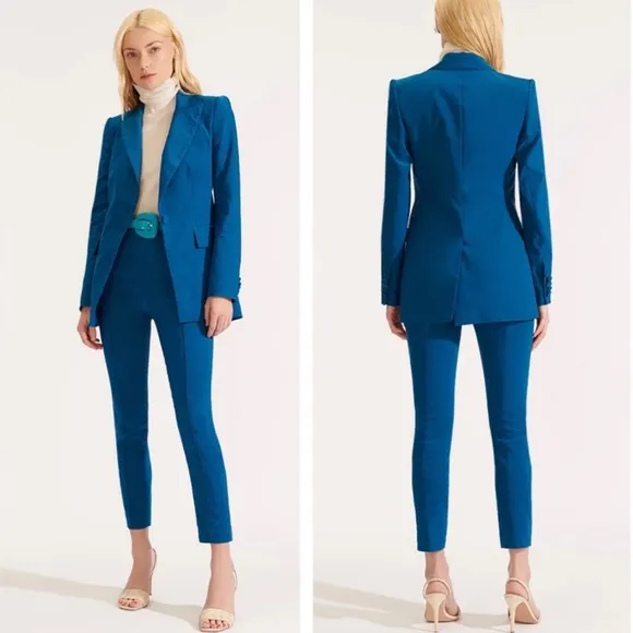 VERONICA BEARD Long and Lean Dickey Blazer Jacket, Cerulean, Size 2, NWT - Image 2