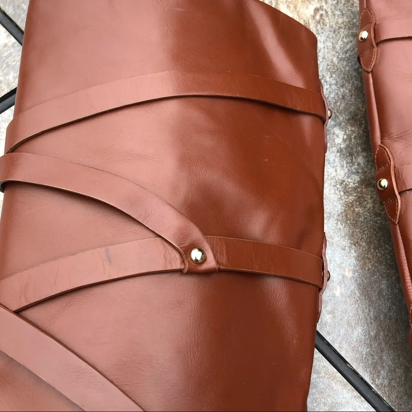 Aquazzura Cognac Luggage New Bel Air Knee High Calf Leather Boots 7.5 $1,395 Tan - Image 14