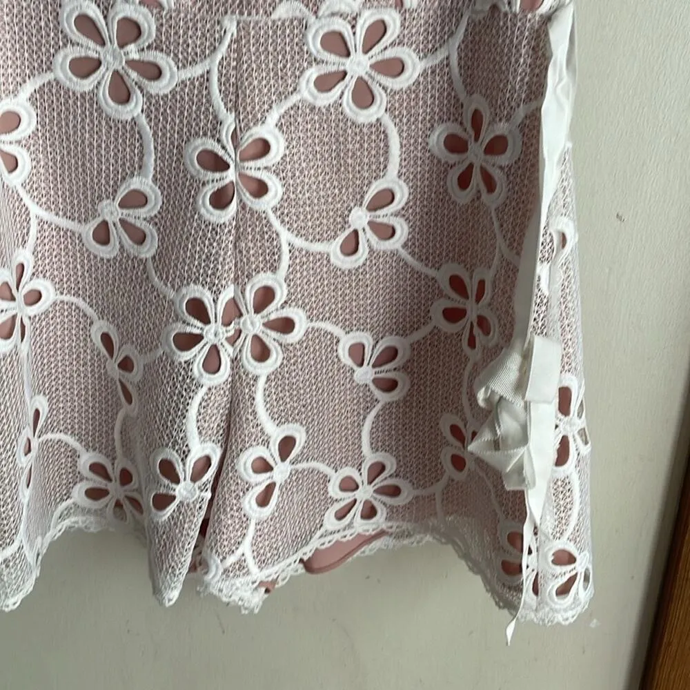 ALEXIS Boriana Off Shoulder Lace Romper White - Image 6