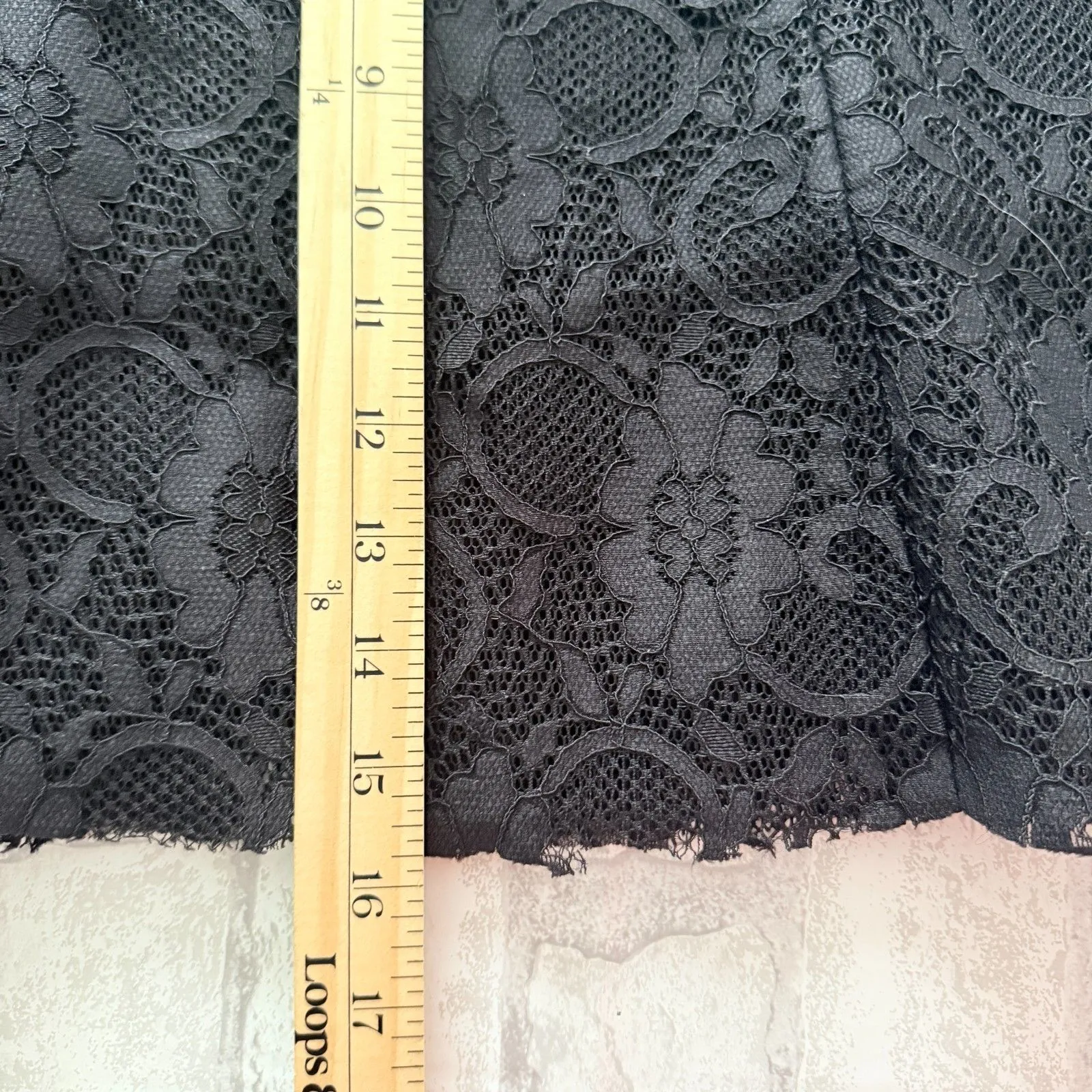 NWT VTG Y2K Forever 21 Black Lace A Line Elastic Waist Mini Skirt Grunge Flirt L - Image 6