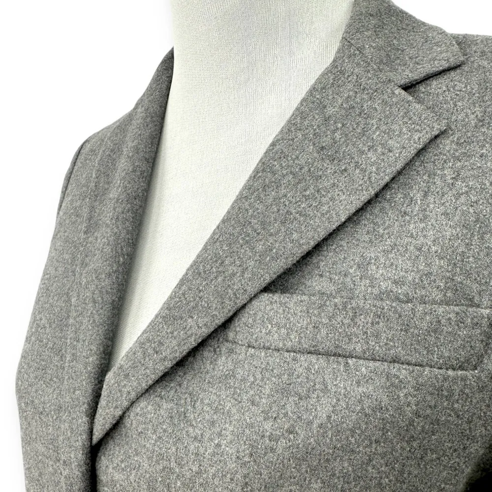 Theory | Size 8 | Wool Tailored Fit Two-Button Lined Grey Blazer Jacket - Image 6