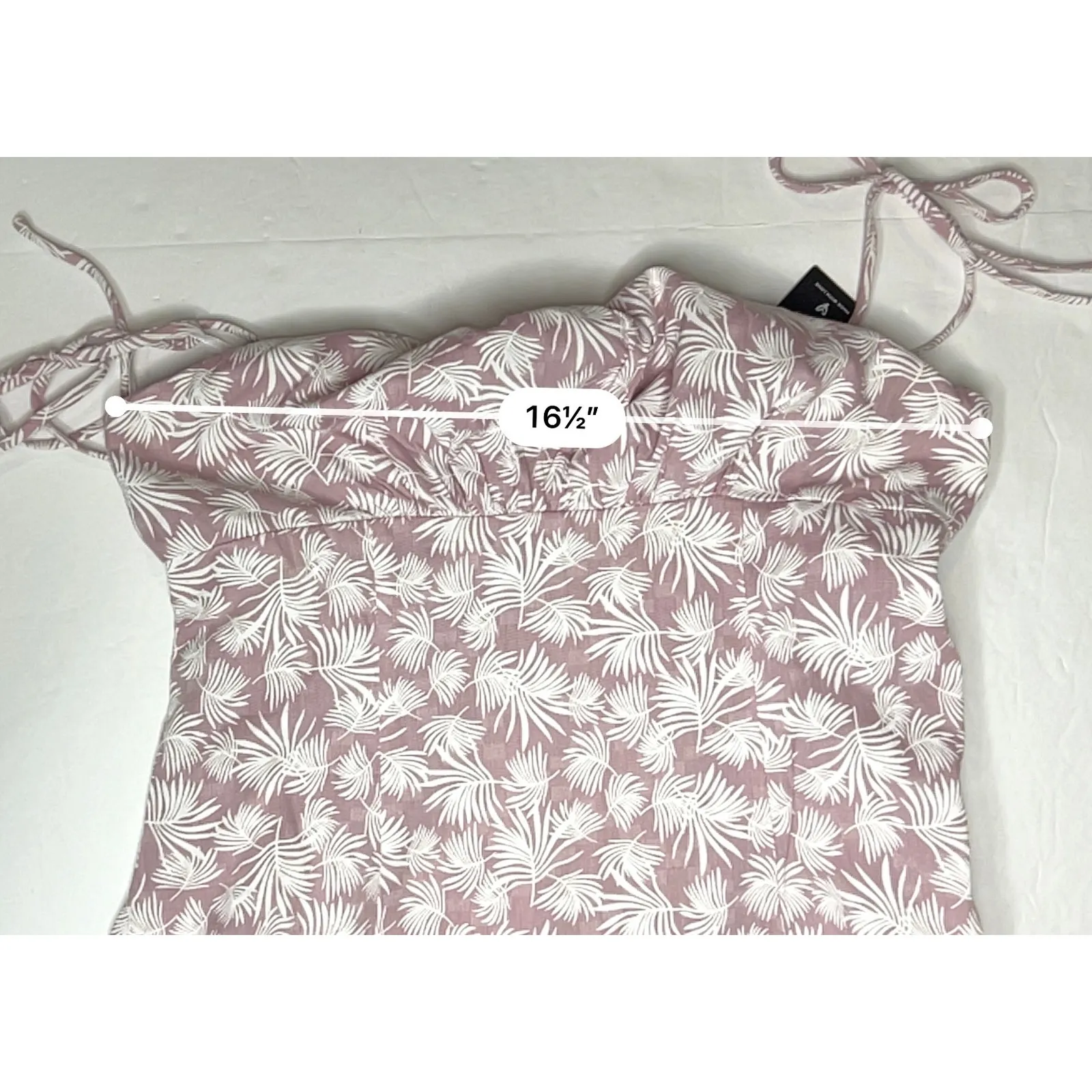 Lulu's Sunny Tropics Mauve Pink Palm‎ Tie Straps Mini Dress Sundress MEDIUM NWT - Image 4