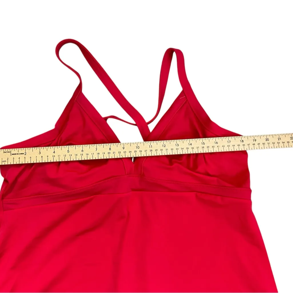 Land’s End Tankini Bikini Set Red Size 18 - Image 8