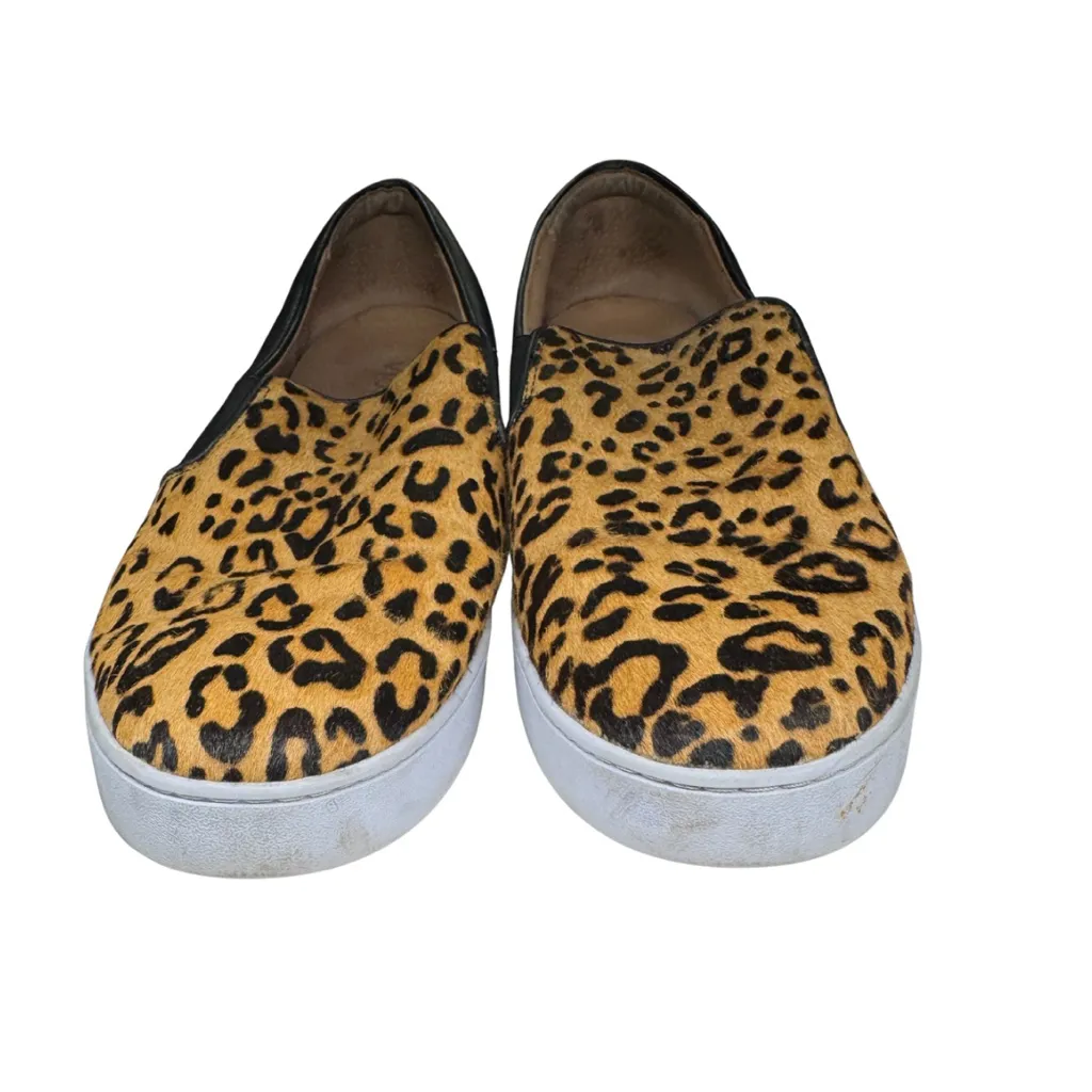 Vionic Demetra Leopard Slip-On Sneakers Women's 12 Black Brown Faux Fur Leather - Image 4