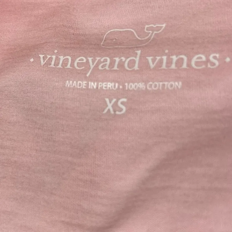 Vineyard Vines Whale Hoodie Tee Top XS‎ Pink Logo Graphic Preppy Beachy Travel - Image 3