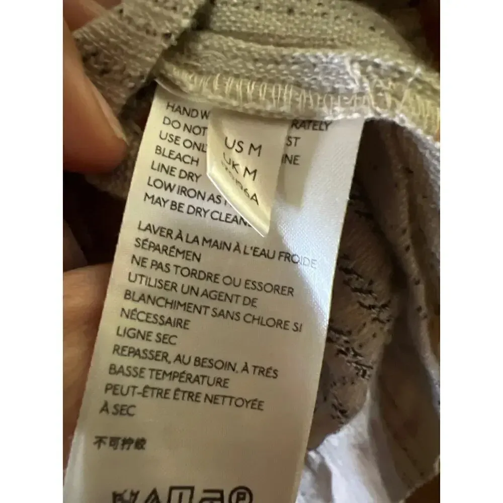 Free People Cotton Blend open tie back mini dress balloon sleeve Boho Western M - Image 8