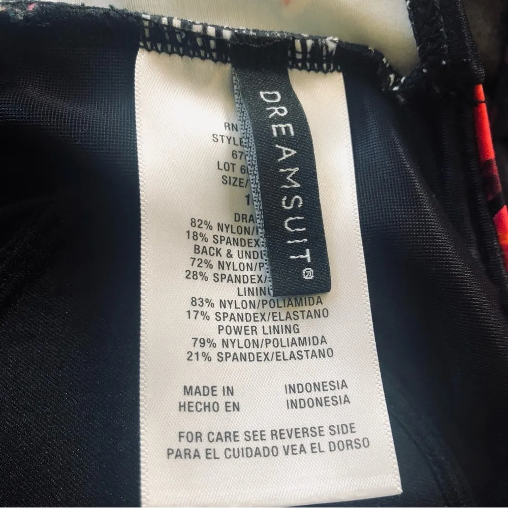 Dreamsuit One Piece Slimming Hawaiian Print Wrap Style Ruched Swimsuit Sz 10 - Image 6