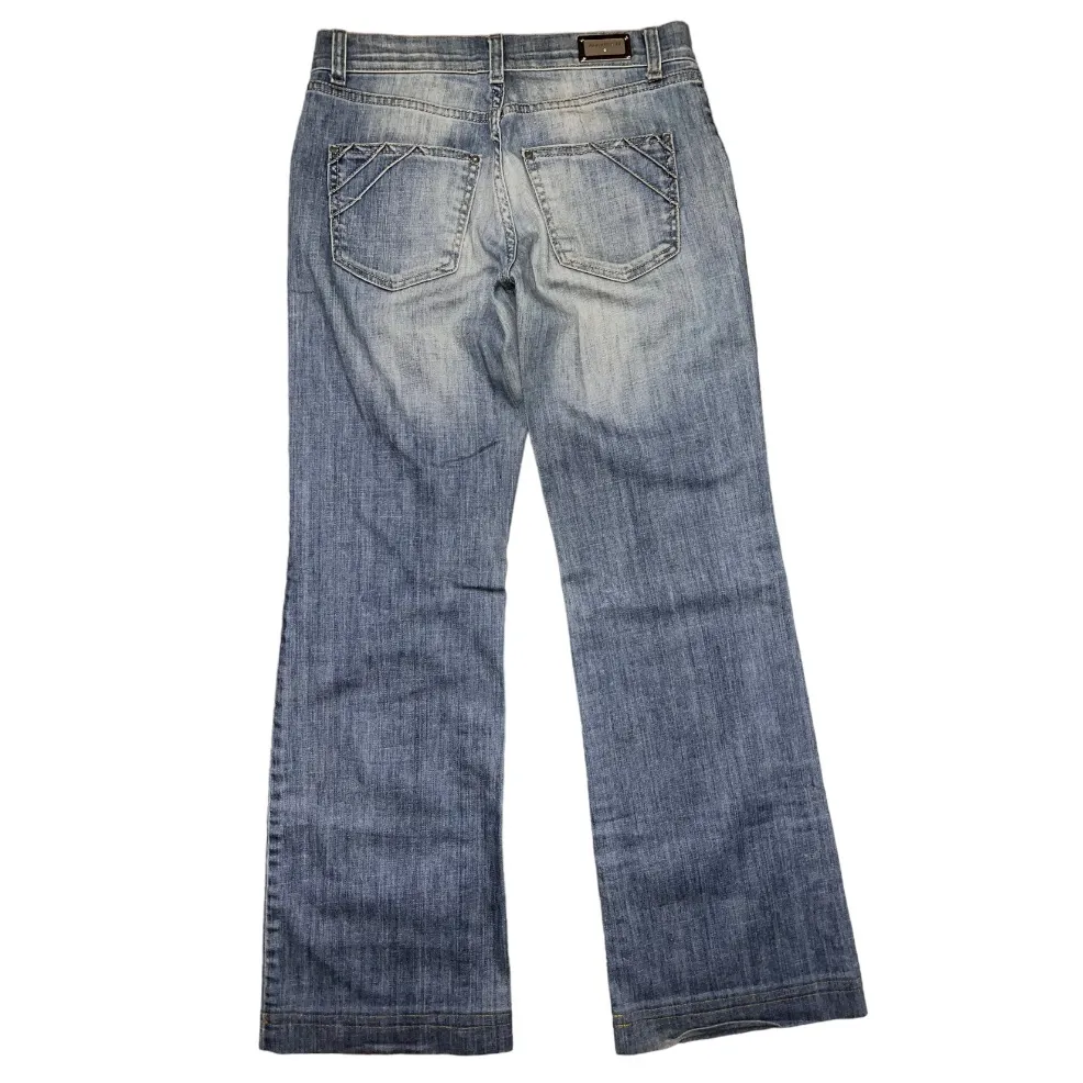 Annarita N🦎Textured Waist Flared Bottoms🌵 Blue Size 4 - Image 3