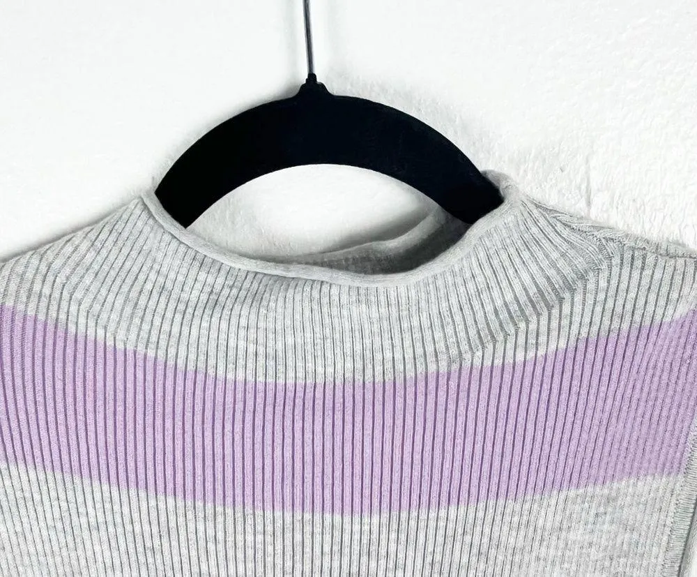 ANTHROPOLOGIE Daily Practice Striped Sleeveless Mock-Neck Sweater Dress Large - Image 9