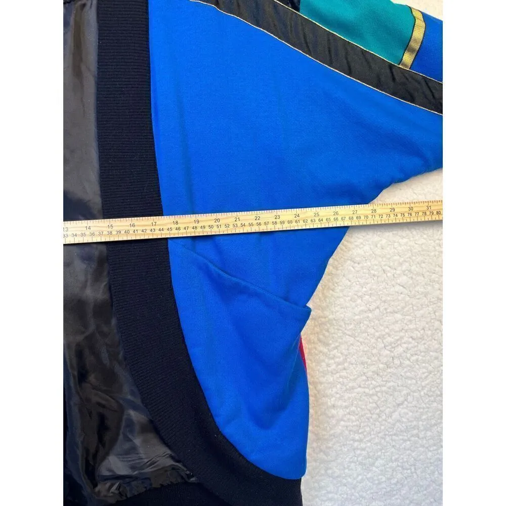 VTG Art to Wear Color Block Sarah Cocoon Shoulder Pads Jacket‎ Medium 80s Retro - Image 5