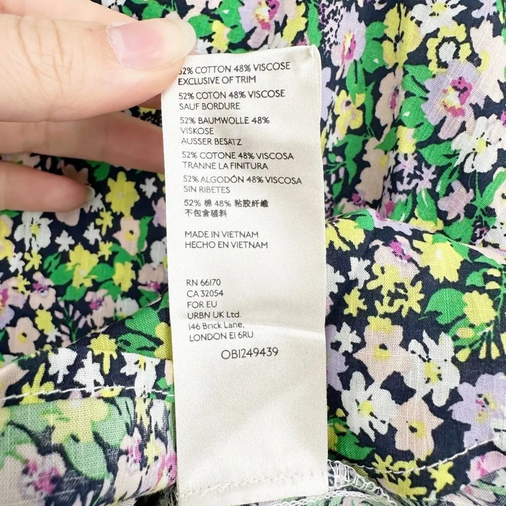 Maeve Anthropologie Ashleigh Puff Sleeved Button Down Blouse Floral Women's S - Image 9