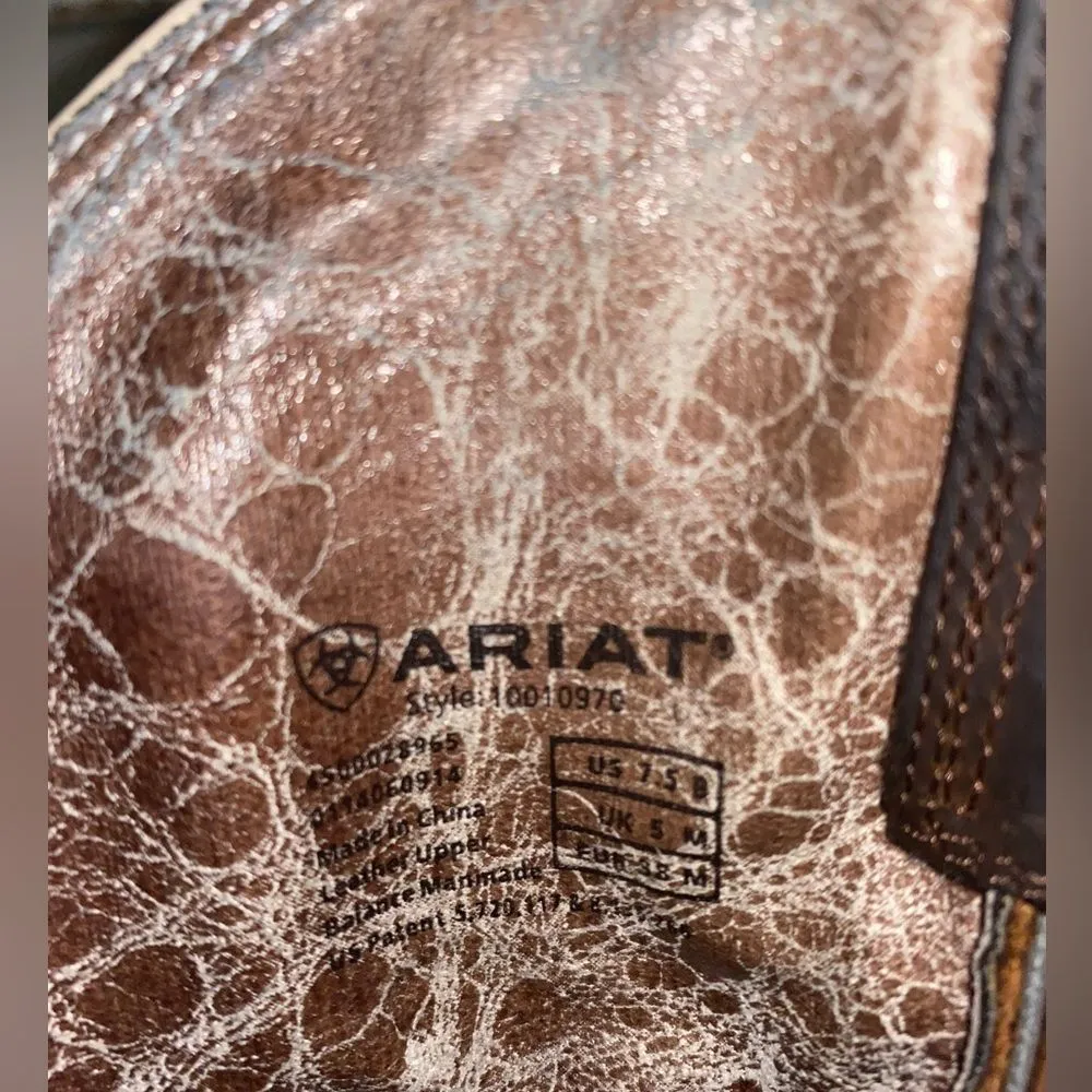 ARIAT Women’s Magnolia Western Boots Distressed Brown 7.5 B Rodeo Boho - Image 9