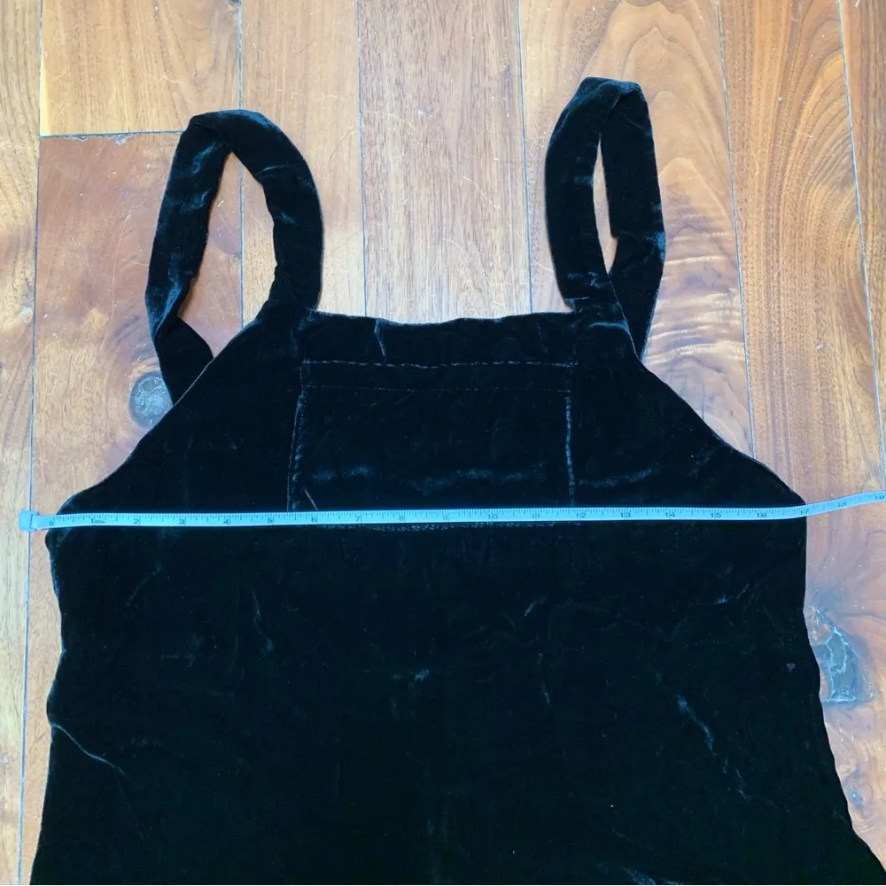 Reformation Velvet Romper in Black M - Image 4