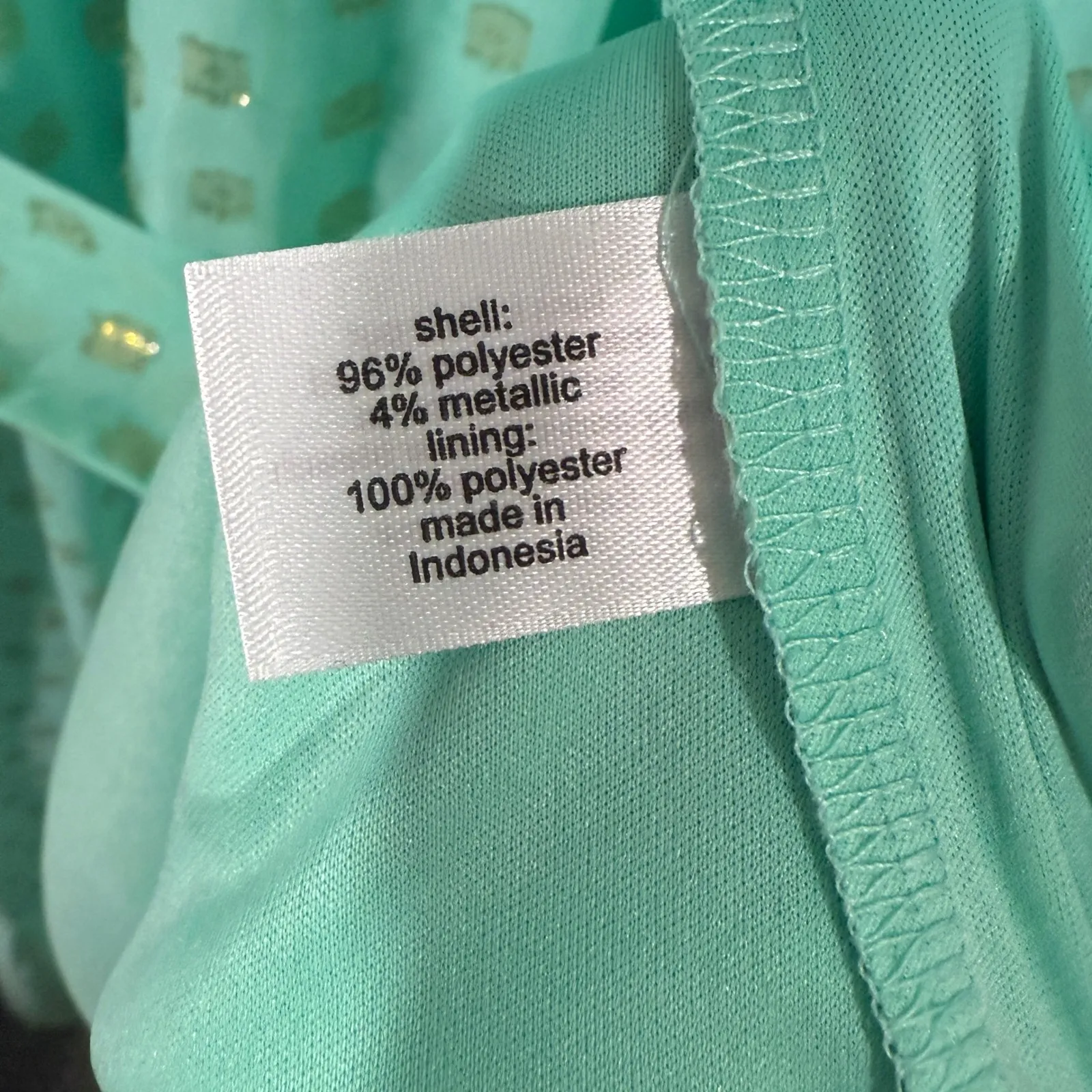 Lane Bryant 22P Flutter Sleeve Foil Dot Chiffon Green Gold Midi Dress NEW - Image 6