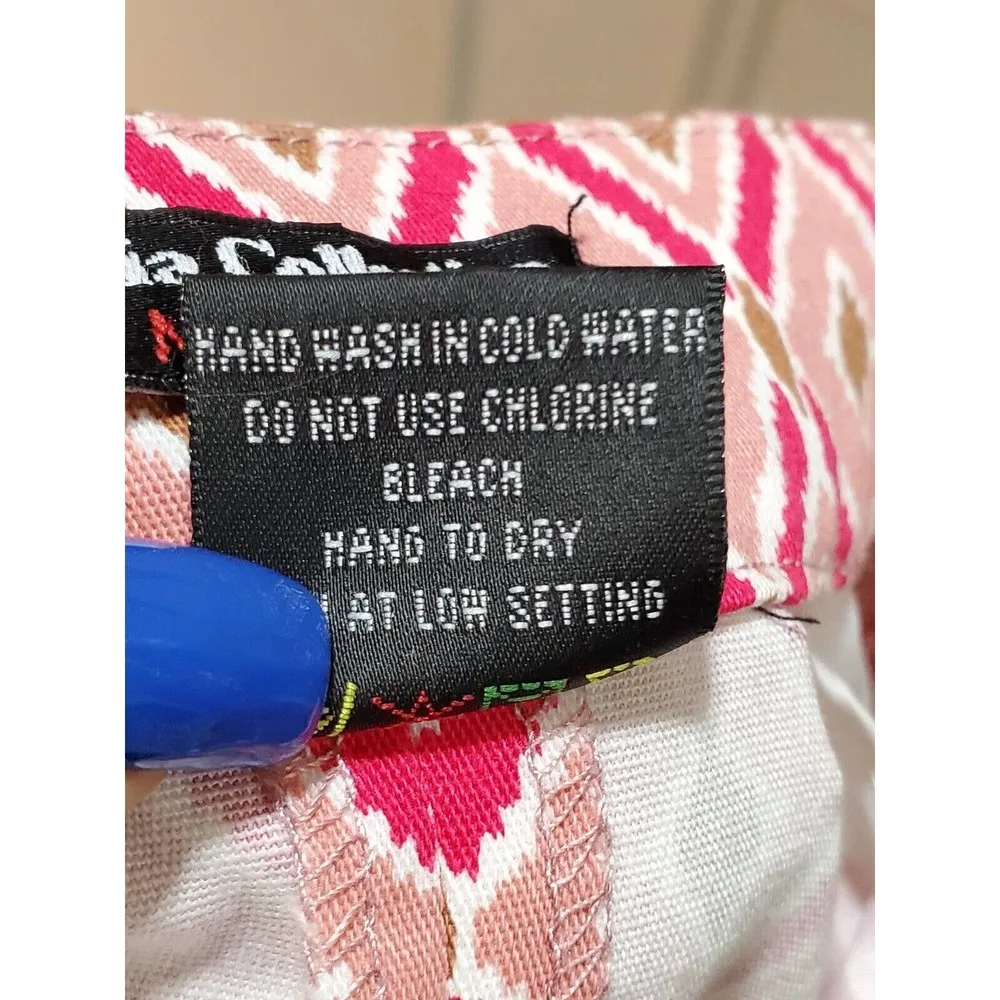 Dalia Collection Women Pink Cotton Straight Modern Fit Mini Skirt Size 12 - Image 7