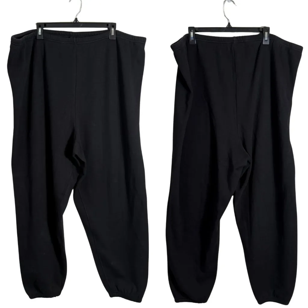 Skims Cotton Fleece Classic Jogger Sweatpants Women's 3X Onyx Black Lounge NWOT - Image 2