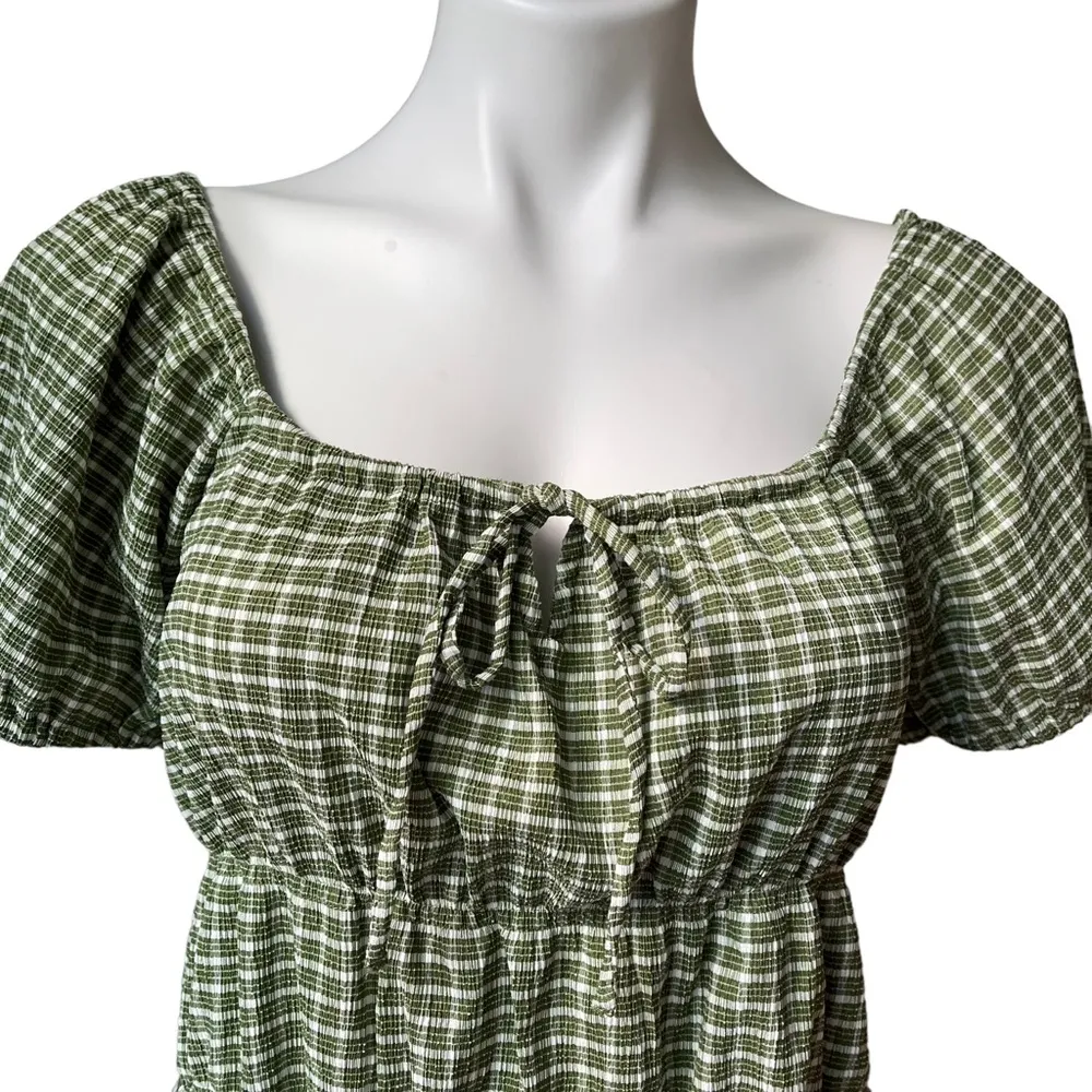 NWT, Madewell Tiered Peplum stretchy in Sweet Basil, Sz L - Image 8