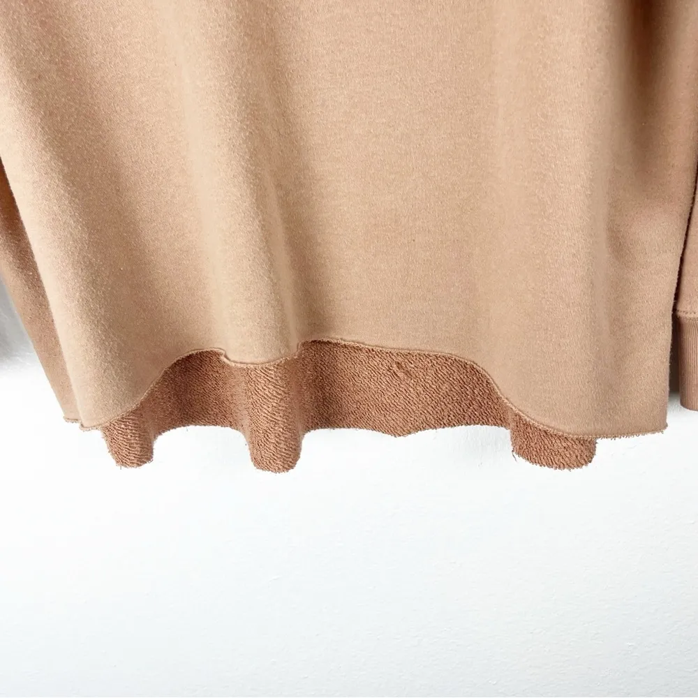 AERIE Sunday Soft Fleece Quarter Zip Long Sleeves Pullover Top, Size Medium - Image 8