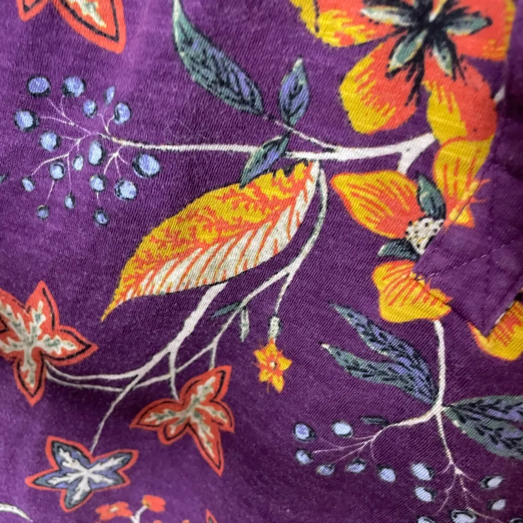 Akemi & Kin Anthropologie Botanical Swing Tank Blouse Relaxed Fit Purple Small - Image 3