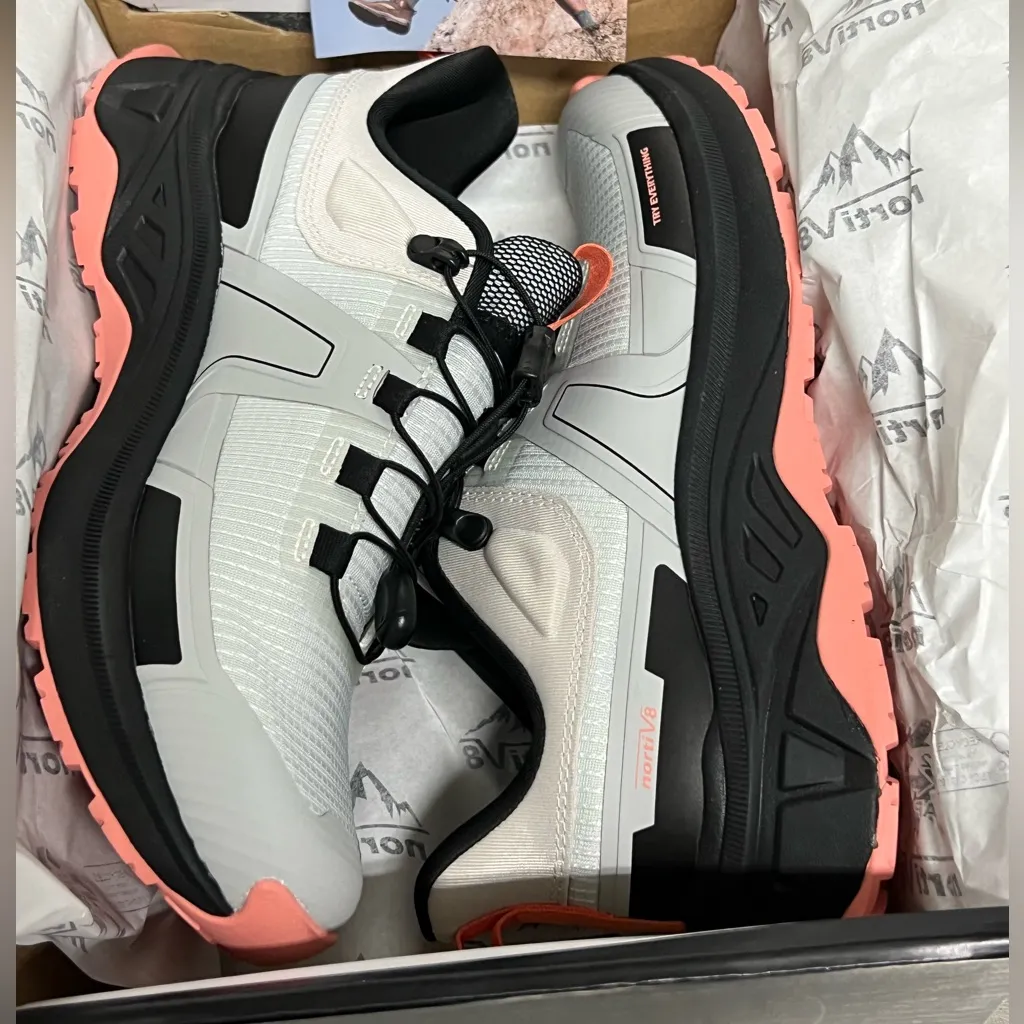 NORTIV 8 Womens Lightweight Quick Laces Hiking Shoe/Outdoor Sneaker Size 8.5 NIB Gray - Image 8