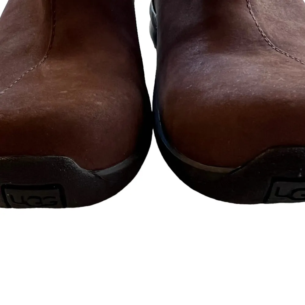 UGG AUSTRALIA Leather Mid-calf Slip-on Boots - Image 8