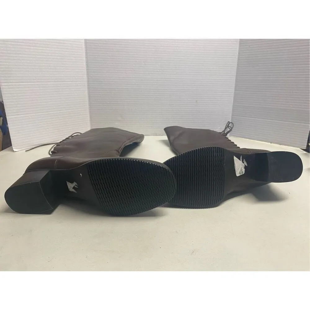 DAVID TATE Formula 16 Brown Boots 7 Wide Leather‎ Upper 2 inch heel - Image 7