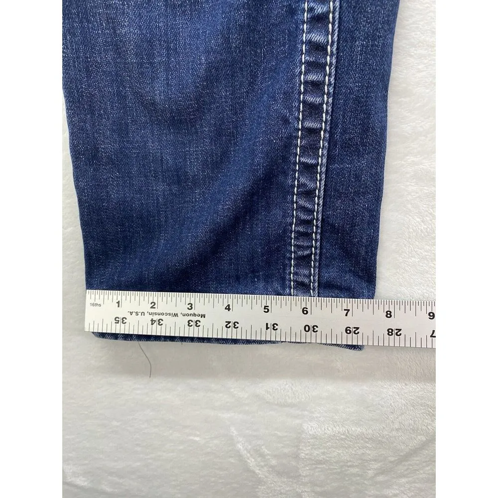 Miss Me Jeans‎ Womens Sz 29 straight medium Denim Embellished flap Pocket-hemmed - Image 9