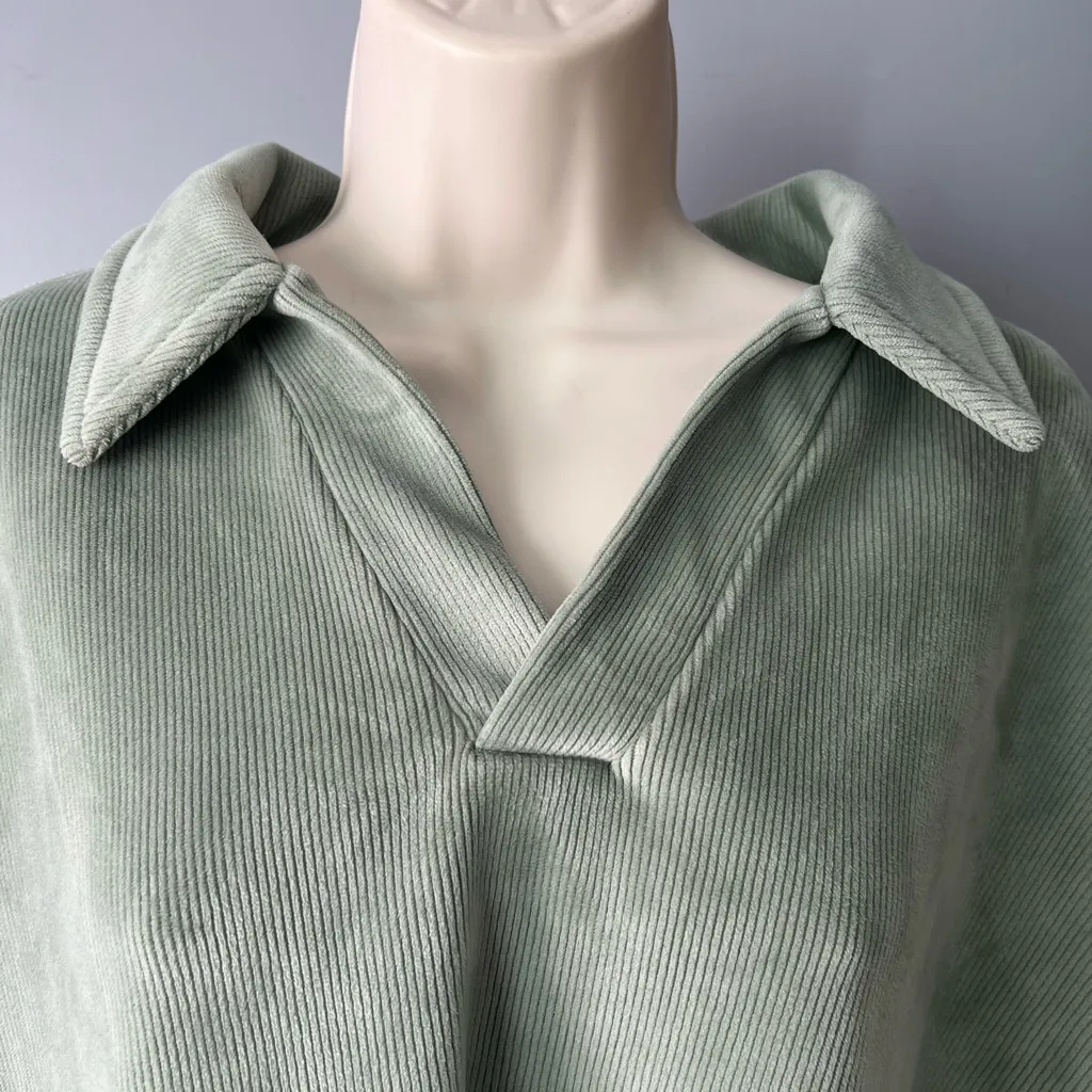Mondetta Olive Corduroy Top sweater very warm - Image 3