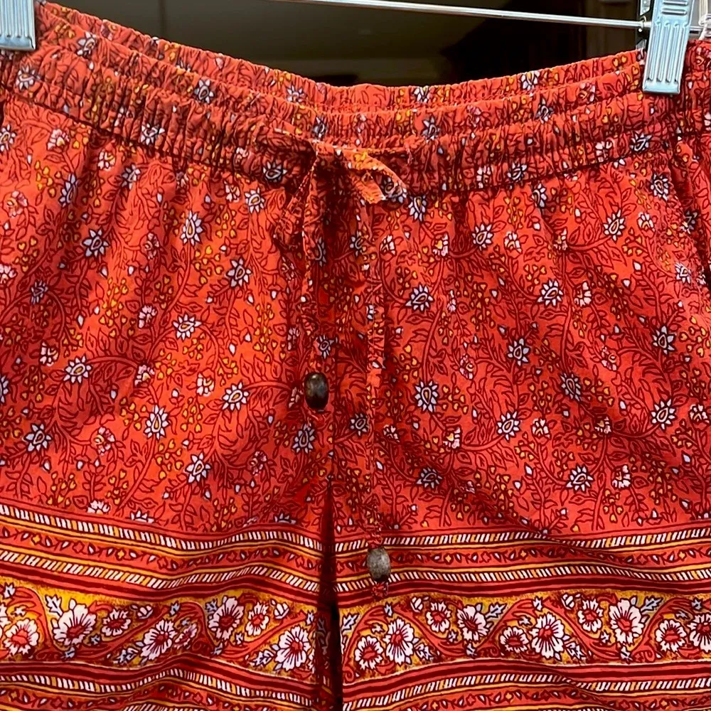 Shorts Elastic Drawstring Waist Burnt Orange - Image 8