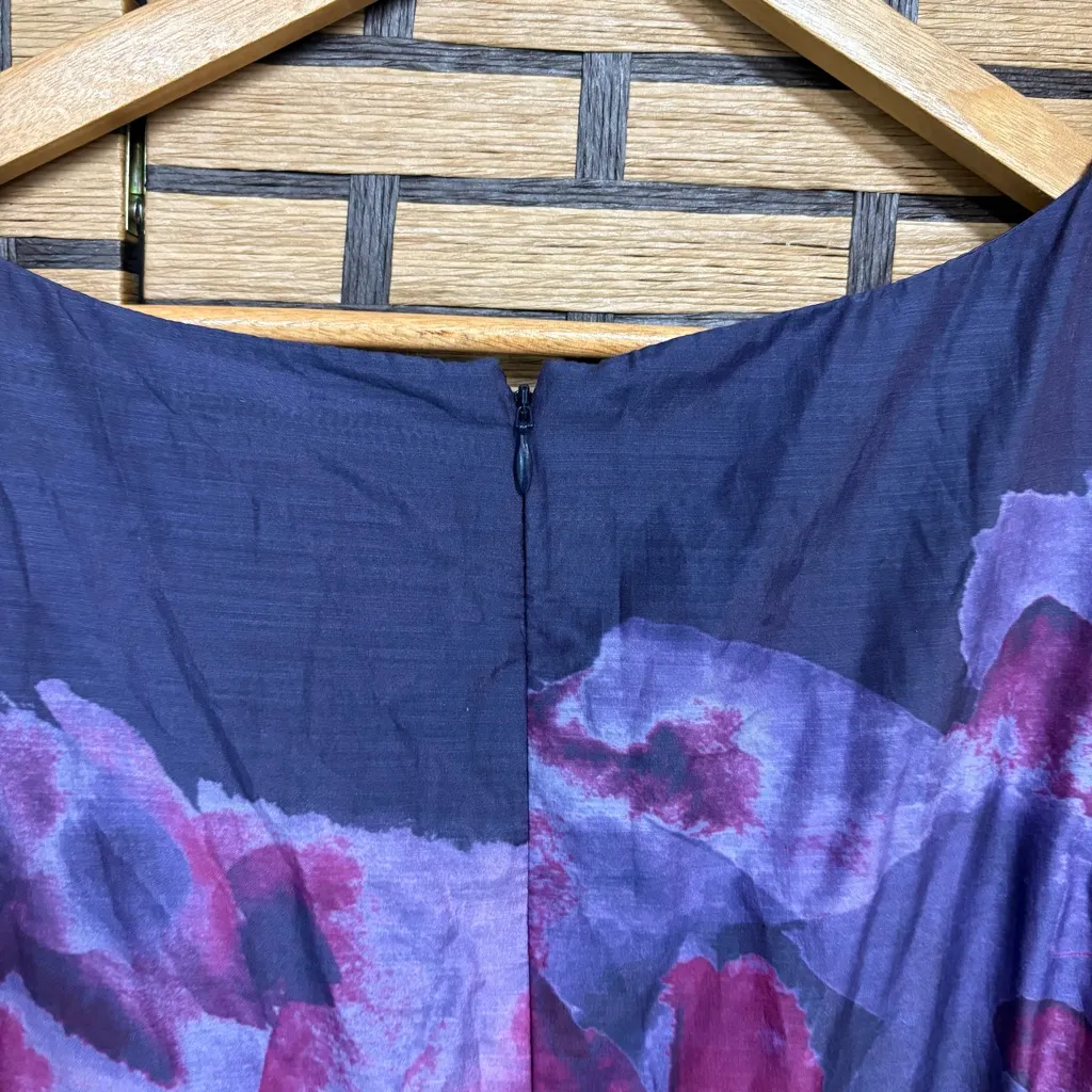 Neiman Marcus Lela Rose For Target Purple And Blue‎ Watercolor Dress Size 8 - Image 7