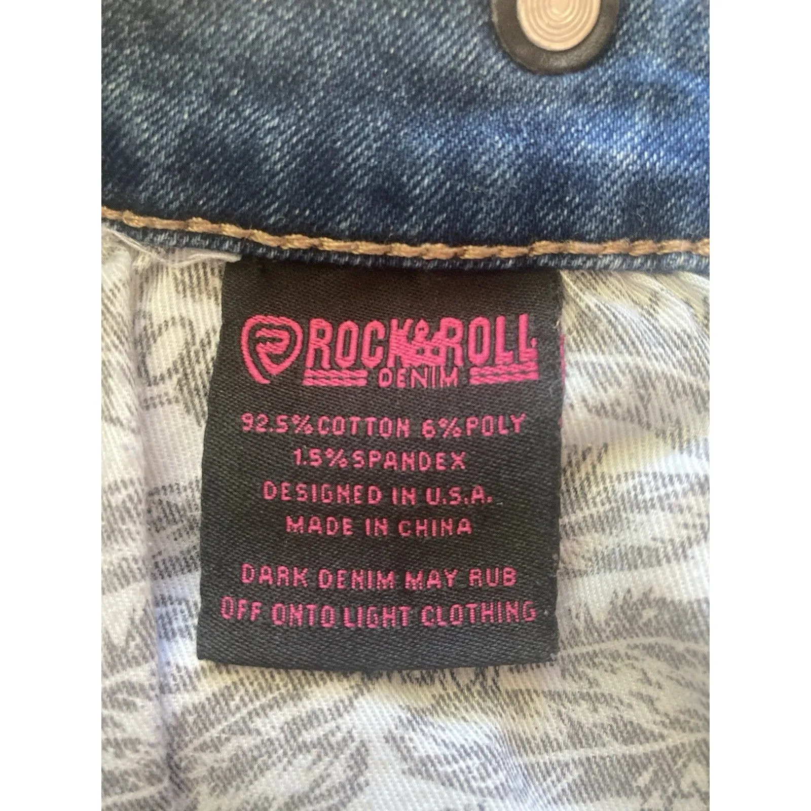 Rock & Roll Denim Women's 30x32.5 High Rise Palazzo Flare Jeans Rodeo Western Blue Size 30 - Image 9