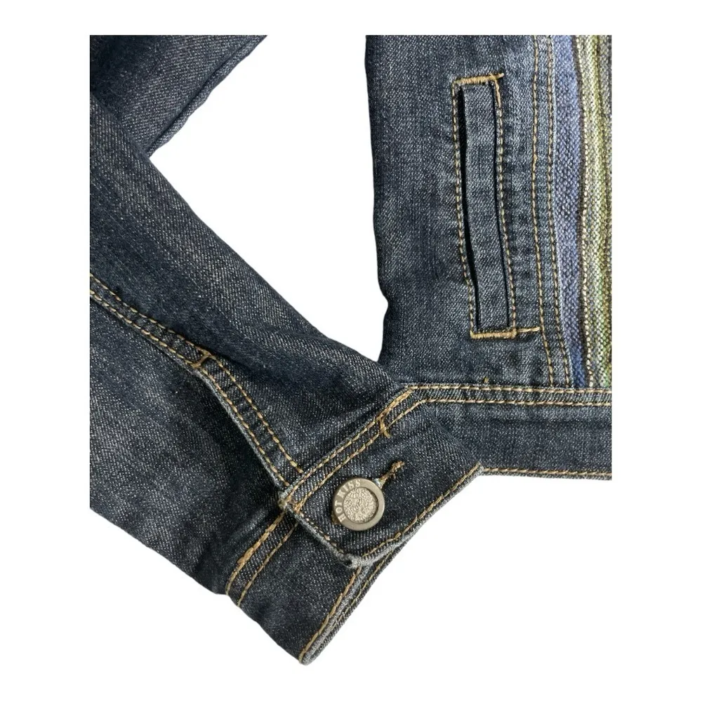 Hot Kiss Denim Jean Jacket Western Southwestern Embroidered size M - Image 9