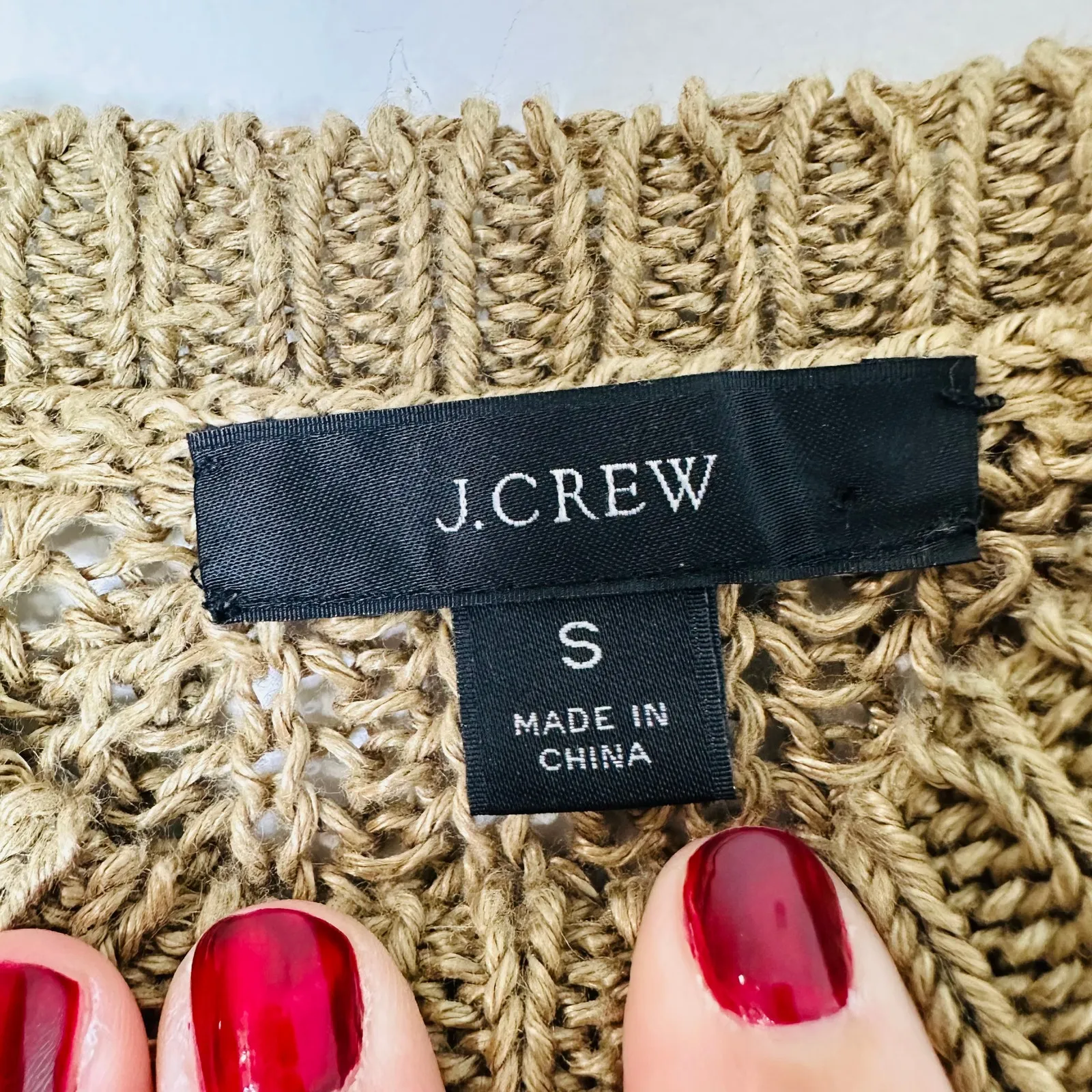 J.Crew Relaxed-fit linen beach sweater in Light Walnut Small - Image 3