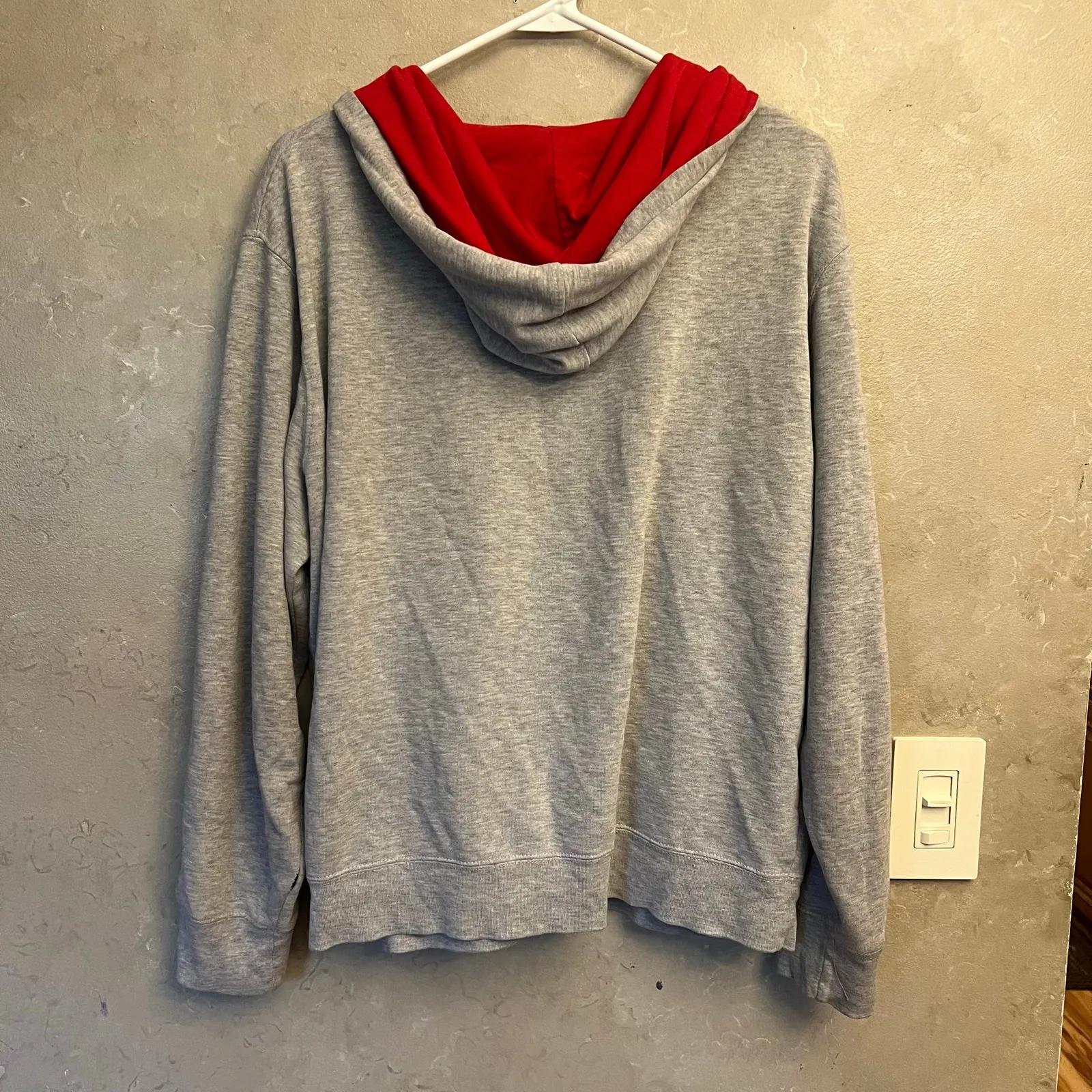 🌰 Ohio State OSU Zip Up Hoodie Red Gray M Buckeyes Varsity - Image 12