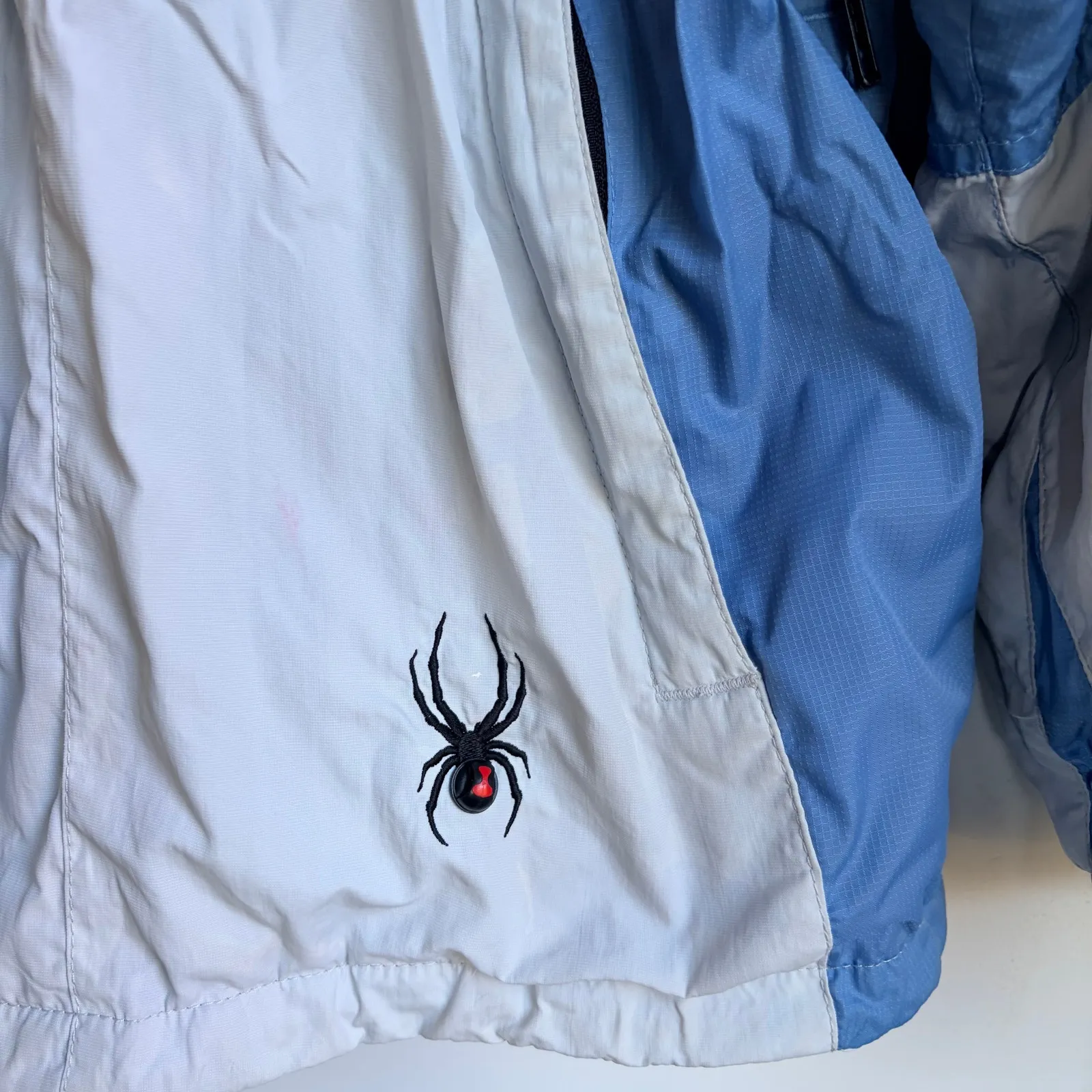 Spyder‎ Vintage 90's Ski Coat Blue White Size 14 Jacket Women's Winter Thermal - Image 4