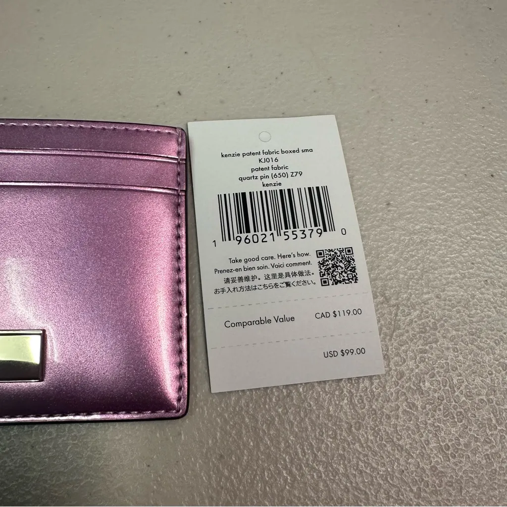Kate Spade Metallic Purple Card Holder - Image 2