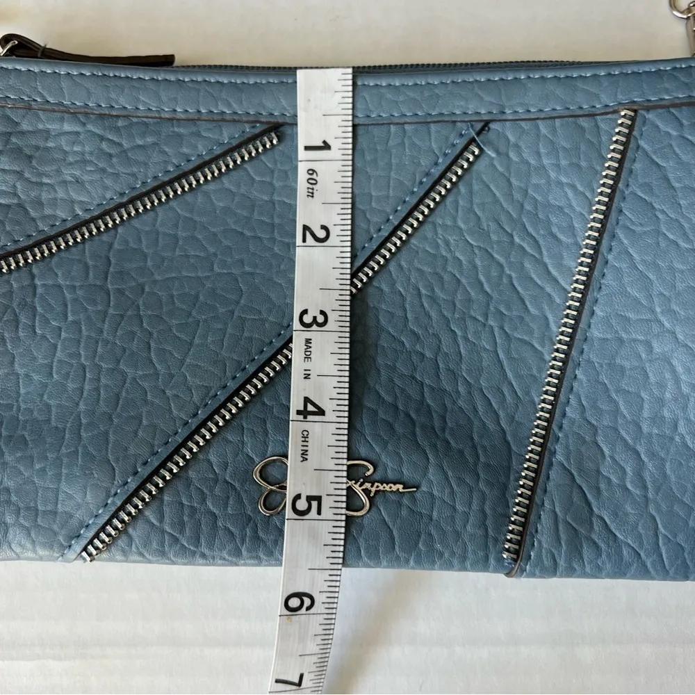 NWOT Jessica Simpson Mason top zip crossbody bag cornflower blue - Image 14